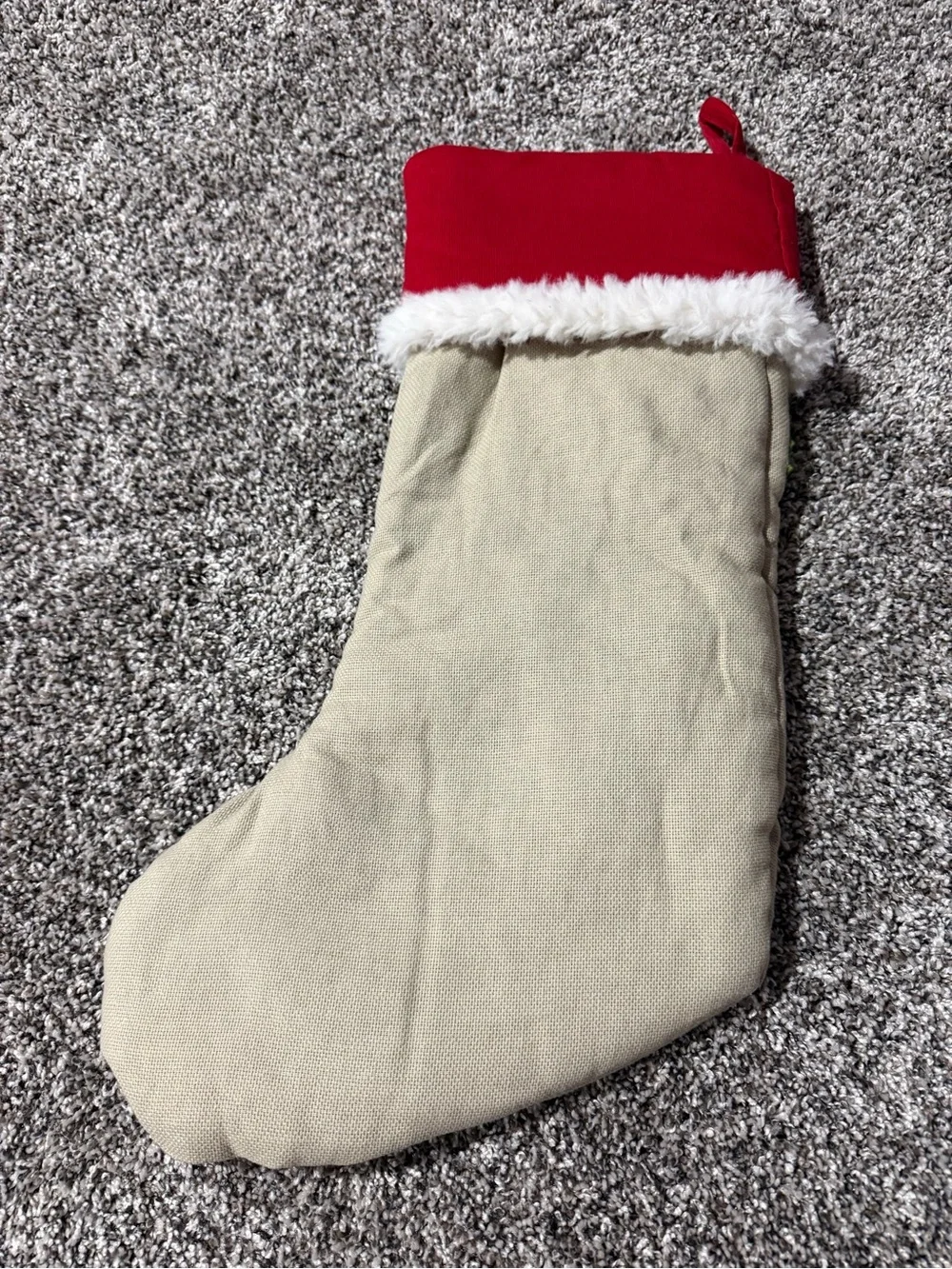 Pottery Barn Holiday Ice Skater Christmas Stocking - Red Cuff